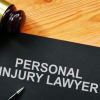 Conceptual photo shows printed text personal injury lawyer